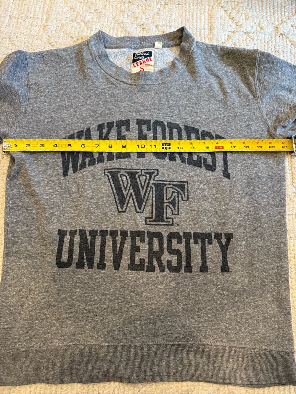 Vintage League Triblend Sweats "Wake Forest University" crewneck - Picture 4 of 5